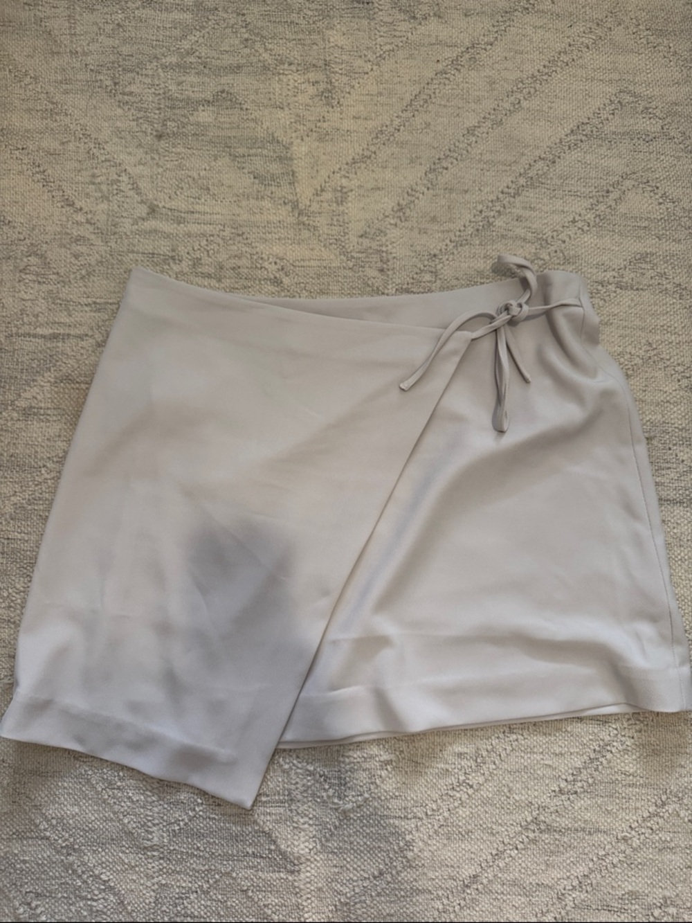& Other Stories Cream Asymmetrical Wrap Mini Skirt. Size 12. Never worn!